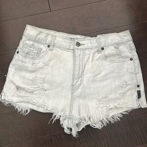 REFUGE DENIM | Distressed Jean Shorts